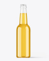 Clear Glass Beer Bottle Mockup