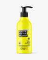 Glossy Cosmetic Bottle with Pump Mockup