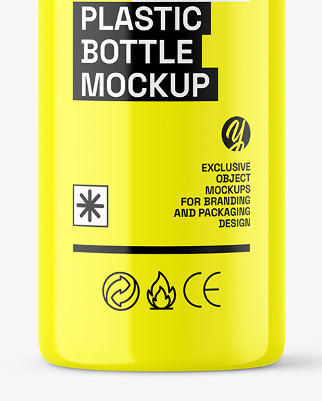 Glossy Cosmetic Bottle with Pump Mockup