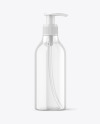 Clear Cosmetic Bottle with Pump Mockup