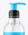 Clear Cosmetic Bottle with Pump Mockup