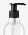 Clear Cosmetic Bottle with Pump Mockup