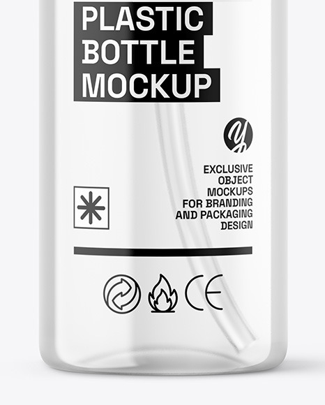 Clear Cosmetic Bottle with Pump Mockup
