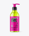 Color Plastic Cosmetic Bottle with Pump Mockup Color Plastic Cosmetic Bottle with Pump Mockup