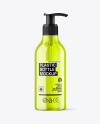 Color Plastic Cosmetic Bottle with Pump Mockup Color Plastic Cosmetic Bottle with Pump Mockup