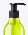 Color Plastic Cosmetic Bottle with Pump Mockup Color Plastic Cosmetic Bottle with Pump Mockup