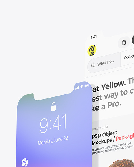 iPhone Screens Mockup