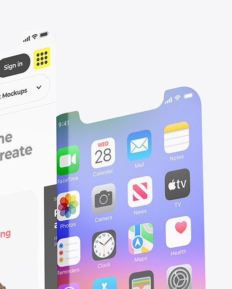 iPhone Screens Mockup