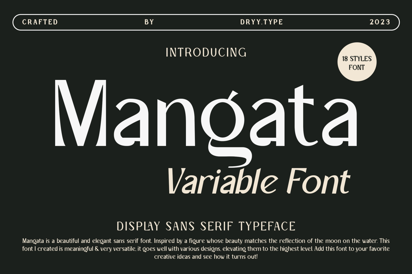 Mangata Typeface - Variable Font Mangata Typeface - Variable Font