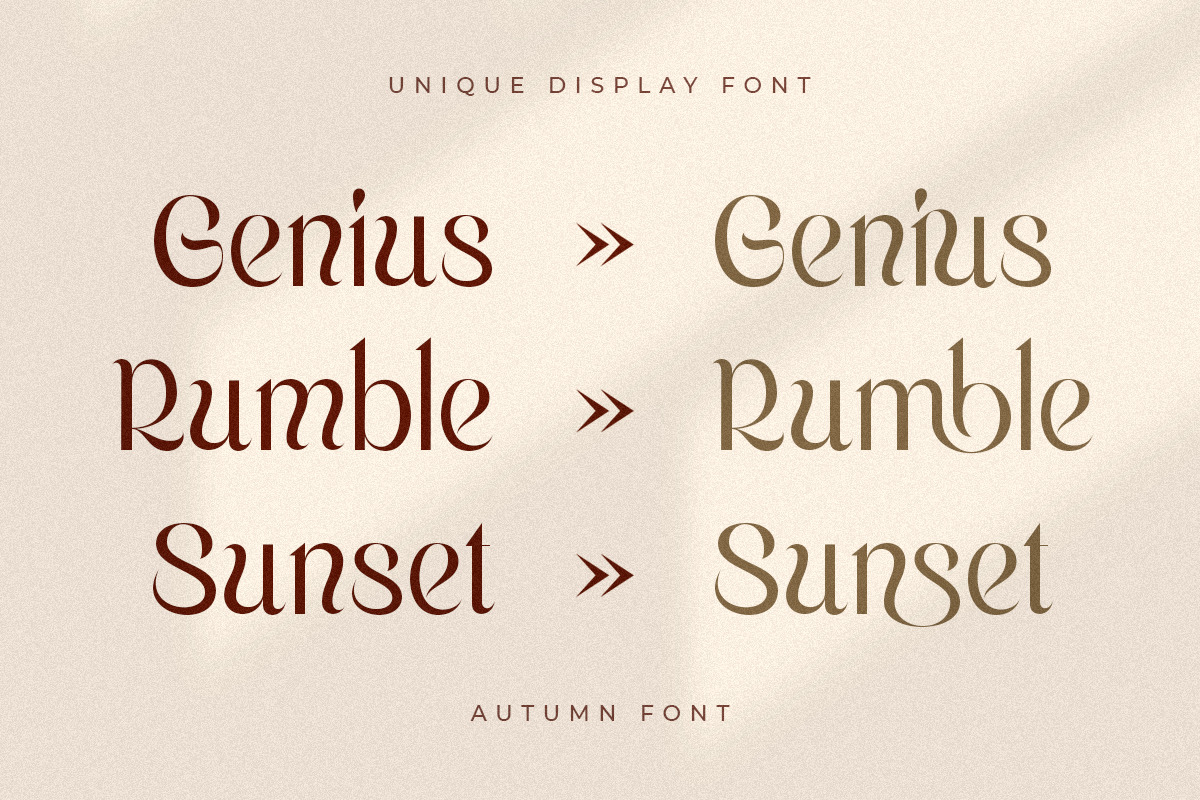 Autumn - Unique Display Font