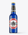 Blue Beverage Glass Bottle Mockup Blue Beverage Glass Bottle Mockup