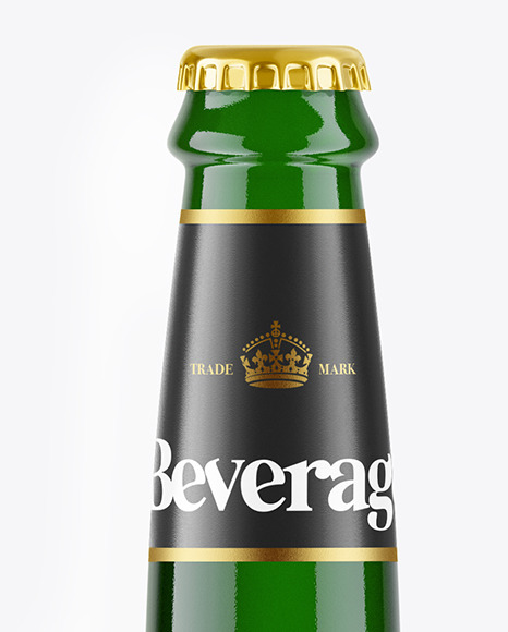 Green Beverage Glass Bottle Mockup Green Beverage Glass Bottle Mockup