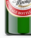 Green Beverage Glass Bottle Mockup Green Beverage Glass Bottle Mockup