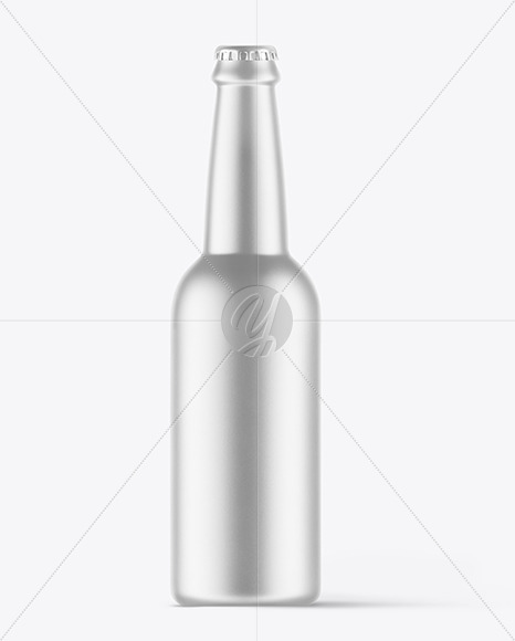 Metallic Beverage Bottle Mockup