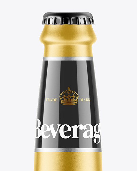 Metallic Beverage Bottle Mockup