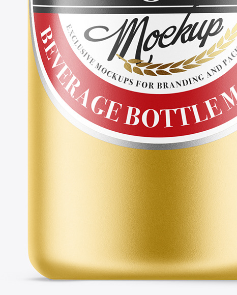 Metallic Beverage Bottle Mockup