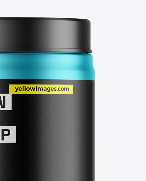 Matte Metallic Protein Jar Mockup Matte Metallic Protein Jar Mockup