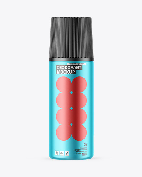 Matte Metallic Deodorant Mockup - Matte bottle mockup
