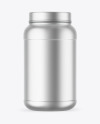 Matte Metallic Protein Jar Mockup Matte Metallic Protein Jar Mockup