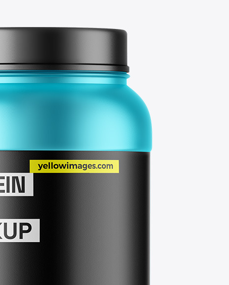 Matte Metallic Protein Jar Mockup Matte Metallic Protein Jar Mockup