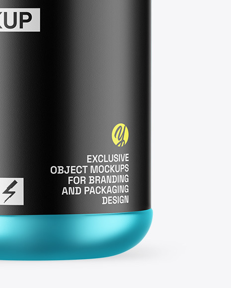 Matte Metallic Protein Jar Mockup Matte Metallic Protein Jar Mockup