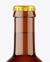 Amber Beverage Bottle Mockup