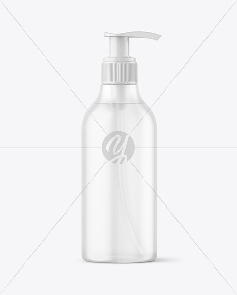 Frosted Cosmetic Bottle with Pump Mockup
