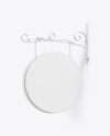Round Signboard Mockup