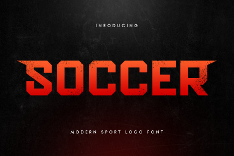 Soccer - Modern Sport Logo Font - Jersey