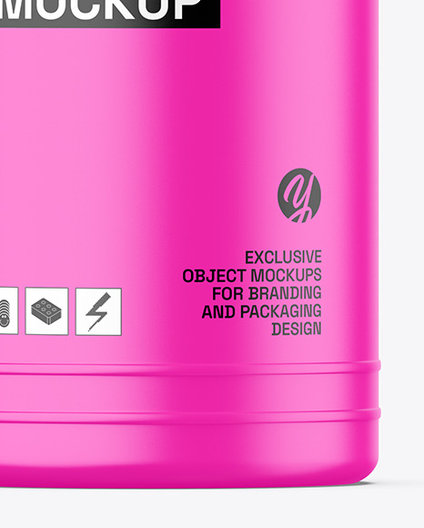 Matte Oil Tin Can Mockup