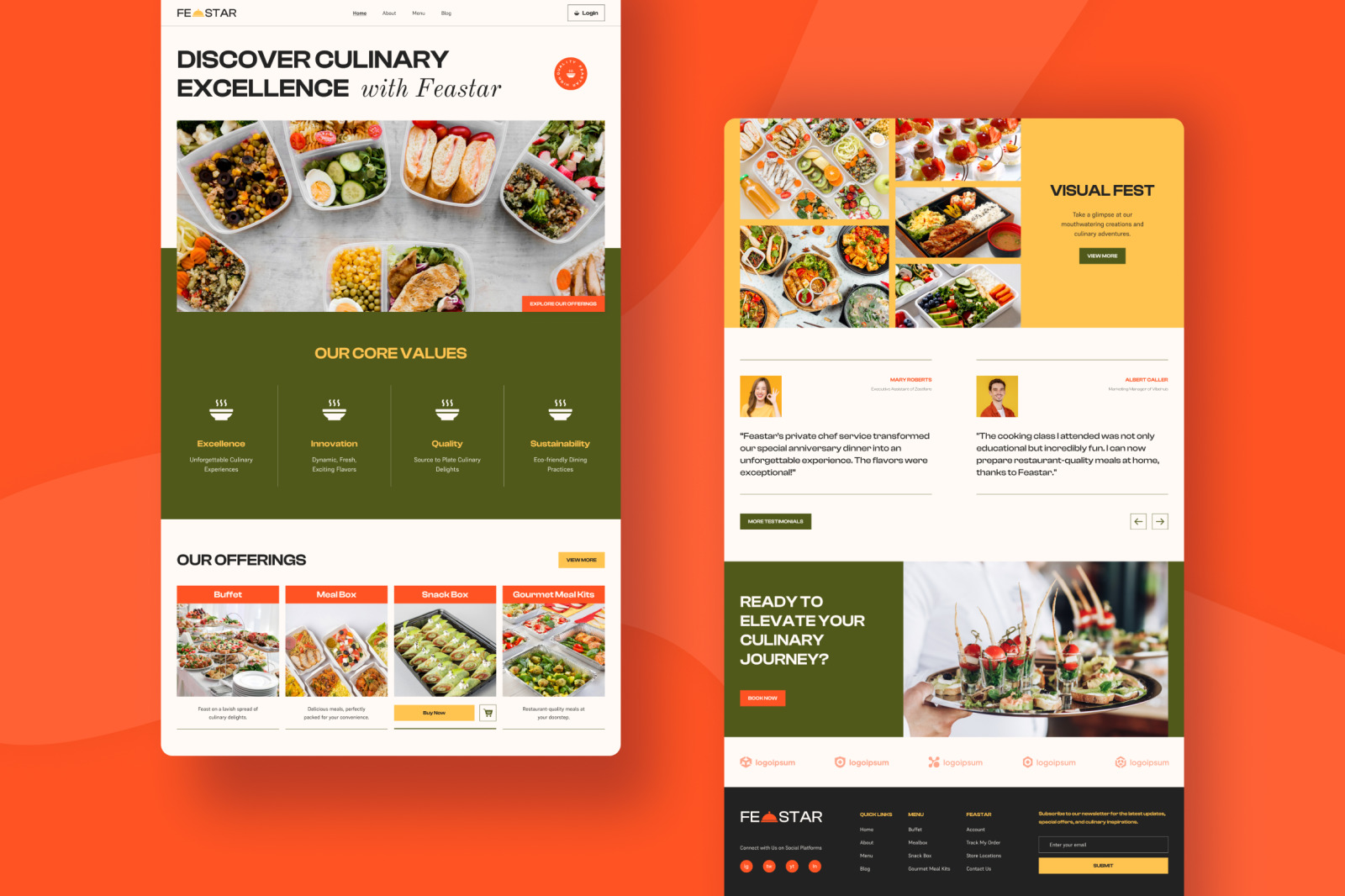 Feastar - Food Catering Landing Page