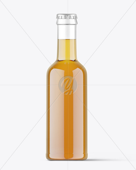 Glass Apple Juice Bottle Mockup