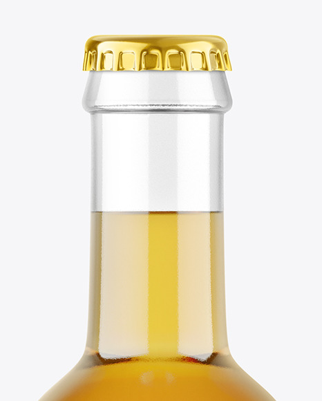 Glass Apple Juice Bottle Mockup