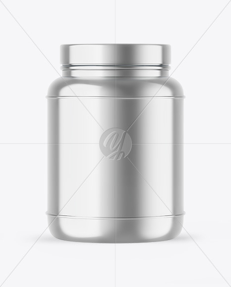 Metallic Protein Jar Mockup