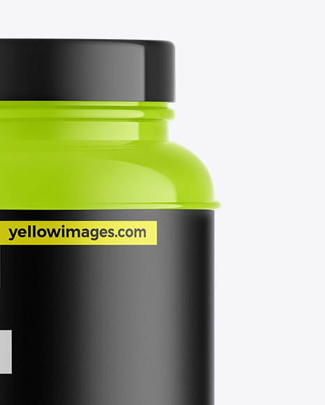 Glossy Protein Jar Mockup