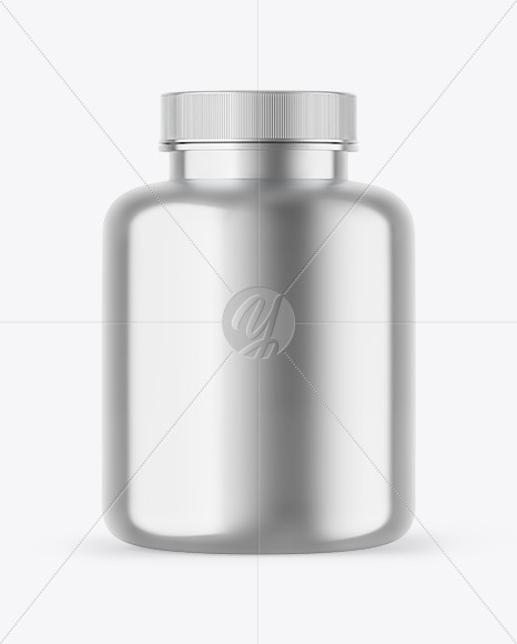 Metallic Protein Jar Mockup