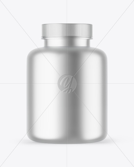 Matte Metallic Protein Jar Mockup