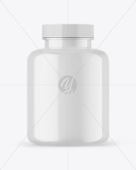 Glossy Protein Jar Mockup