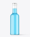 Clear Glass Beverage Bottle Mockup