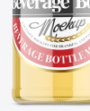 Clear Glass Beverage Bottle Mockup