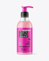 Clear Liquid Soap Bottle with Pump Mockup