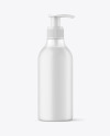 Frosted Liquid Soap Bottle with Pump Mockup