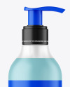 Frosted Liquid Soap Bottle with Pump Mockup