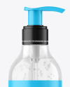 Clear Cosmetic Bottle with Pump Mockup Clear Cosmetic Bottle with Pump Mockup