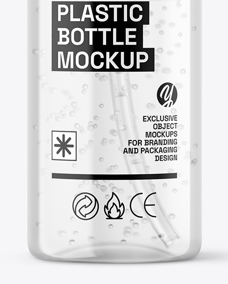 Clear Cosmetic Bottle with Pump Mockup Clear Cosmetic Bottle with Pump Mockup