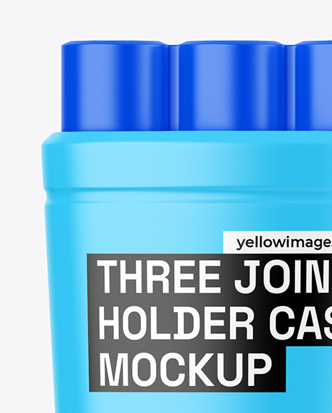 Matte Three Joint Holder Case Mockup