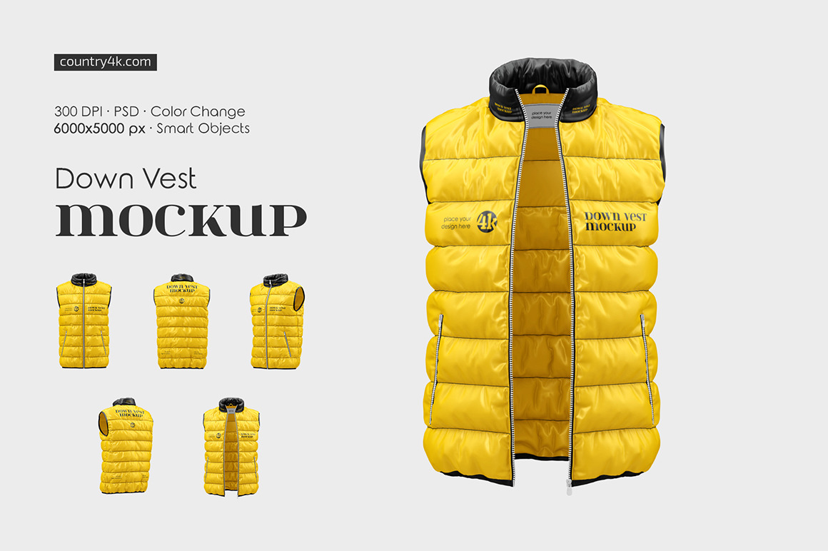 Down Vest Mockup Set Down Vest Mockup Set