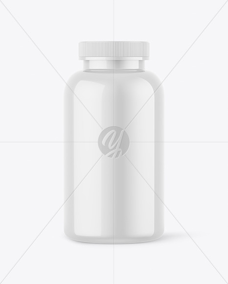 Glossy Plastic Bottle Mockup