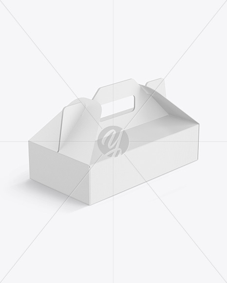 Textured Paper Box w/ Handle Mockup