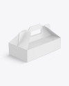 Textured Paper Box w/ Handle Mockup